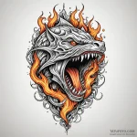 Quicksilver blade devouring flame, tattoo lin… — эскиз тату (№1750108387_0, 16.06.2025 21:13) — Tatufoto.com