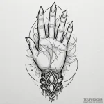Opal gauntlet grasping relic, tattoo drawing… — эскиз тату (№1750108577_0, 16.06.2025 21:16) — Tatufoto.com