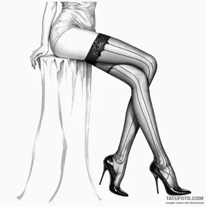 Hyper-detailed sketch of a woman's legs in st... - эскиз тату (№1750114929_0, 16.06.2025 23:02) — Tatufoto.com