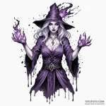 A powerful sorceress with her hands engulfed… — эскиз тату (№1750116978_0, 16.06.2025 23:36) — Tatufoto.com