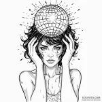 A woman’s hands holding her own head, which i… — эскиз тату (№1750122936_0, 17.06.2025 01:15) — Tatufoto.com