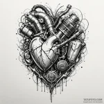 Motorcycle engine morphing into a beast’s hea… — эскиз тату (№1750161264_0, 17.06.2025 11:54) — Tatufoto.com