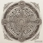 Vinyl record with grooves that form a labyrin… — эскиз тату (№1750161328_0, 17.06.2025 11:55) — Tatufoto.com