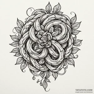 A powerful braided rope, strong,, tattoo draw... - эскиз тату (№1750161523_0, 17.06.2025 11:58) — Tatufoto.com