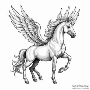 Pegasus - эскиз тату (№1750165687_0, 17.06.2025 13:08) — Tatufoto.com