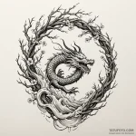 Burning archway of twisted branches, tattoo f… — эскиз тату (№1750166032_0, 17.06.2025 13:13) — Tatufoto.com