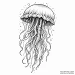 Jellyfish with tentacles made of cosmic nebul… — эскиз тату (№1750166912_0, 17.06.2025 13:28) — Tatufoto.com
