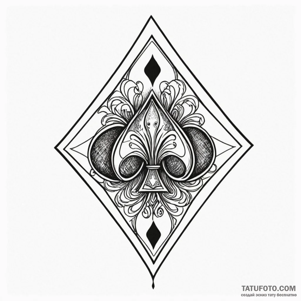 Card suits - эскиз тату (№1750167484_0, 17.06.2025 13:38) — Tatufoto.com