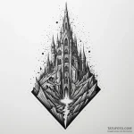 Warhammer beneath shattered spire, artistic t… — эскиз тату (№1750168391_0, 17.06.2025 13:53) — Tatufoto.com