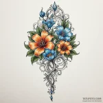 Glacial bloom in bone hand, tattoo sketch des… — эскиз тату (№1750168455_0, 17.06.2025 13:54) — Tatufoto.com