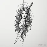 Blood ivy strangling ancient blade, tattoo dr… — эскиз тату (№1750168712_0, 17.06.2025 13:58) — Tatufoto.com