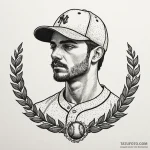 A classic baseball cap, casual,, tattoo drawi… — эскиз тату (№1750169737_0, 17.06.2025 14:15) — Tatufoto.com
