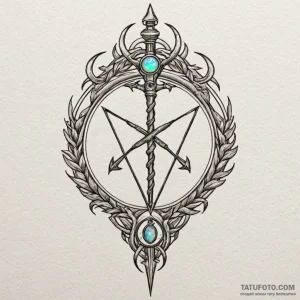 Opal blade breaking bone sigil, tattoo drawin... - эскиз тату (№1750174439_0, 17.06.2025 15:33) — Tatufoto.com