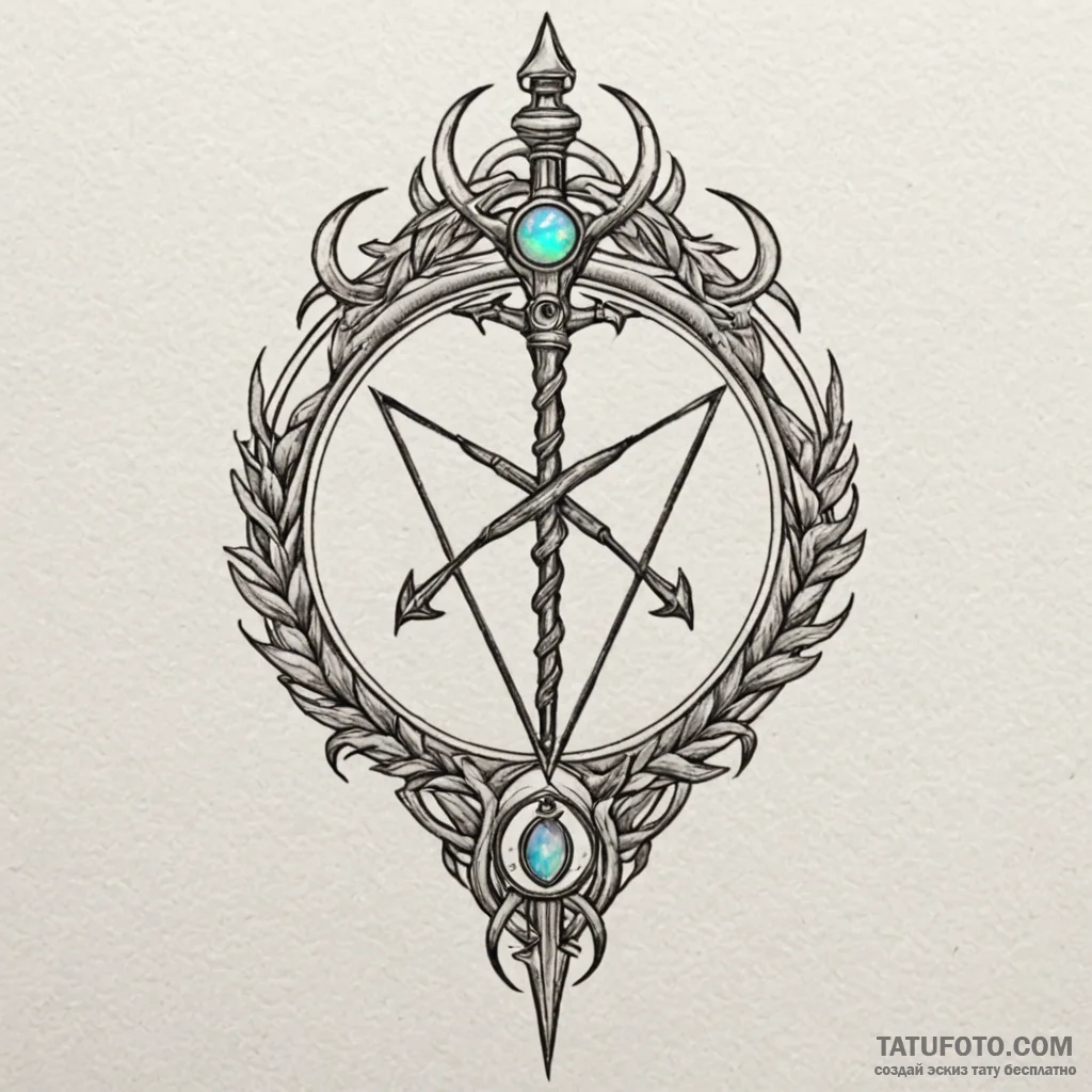 Opal blade breaking bone sigil, tattoo drawin... - эскиз тату (№1750174439_0, 17.06.2025 15:33) — Tatufoto.com