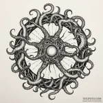 Elder god’s tentacle wrapped around a dying s… — эскиз тату (№1750174503_0, 17.06.2025 15:35) — Tatufoto.com