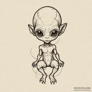 Ultrasound image of a baby, but it's a tiny,... - эскиз тату (№1750175979_0, 17.06.2025 15:59) — Tatufoto.com