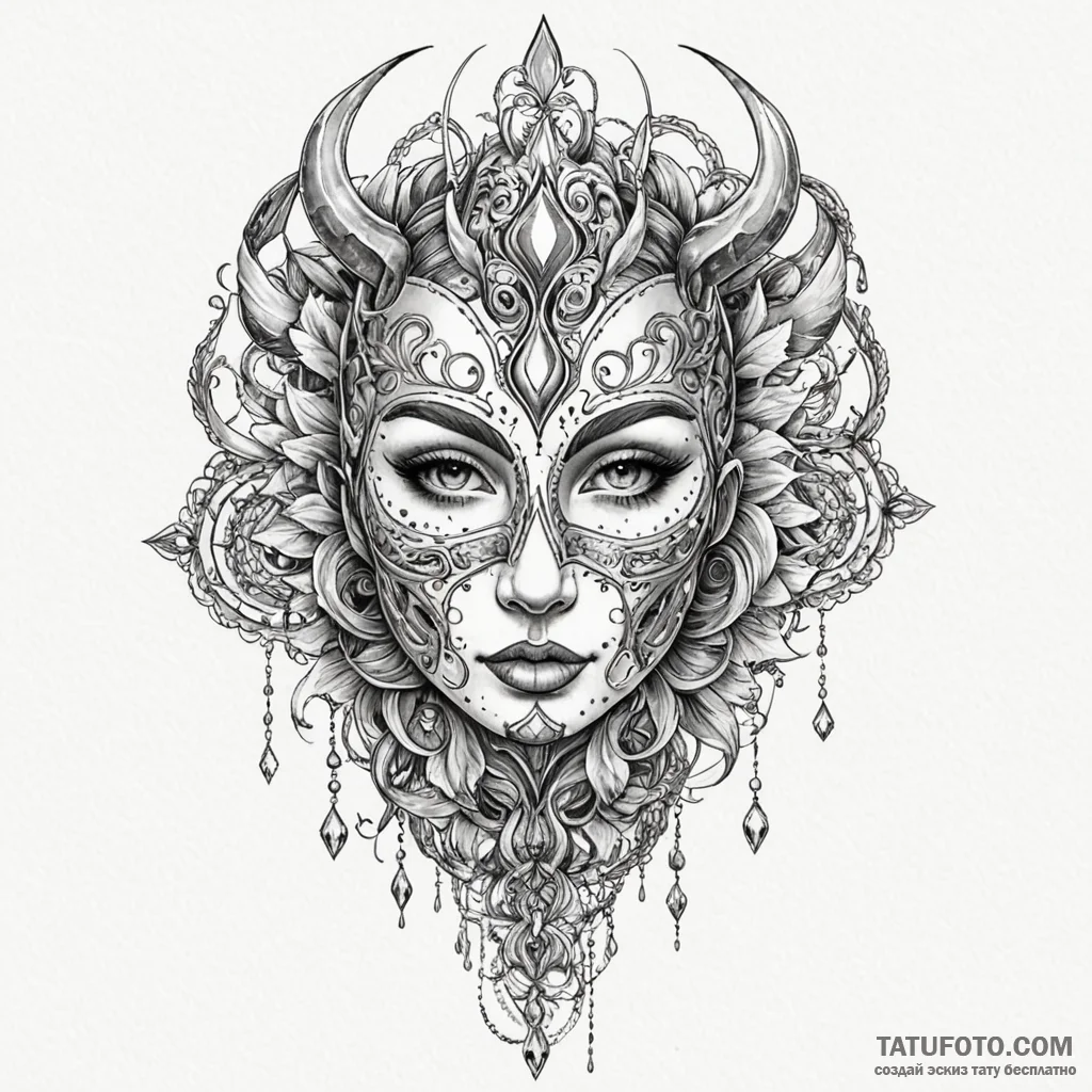 Etched mask beneath fractured sky, concept ar... - эскиз тату (№1750176042_0, 17.06.2025 16:00) — Tatufoto.com
