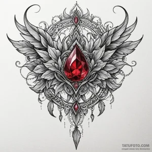 Ruby, tattoo flash sheet design, unique desig... - эскиз тату (№1750176298_0, 17.06.2025 16:04) — Tatufoto.com