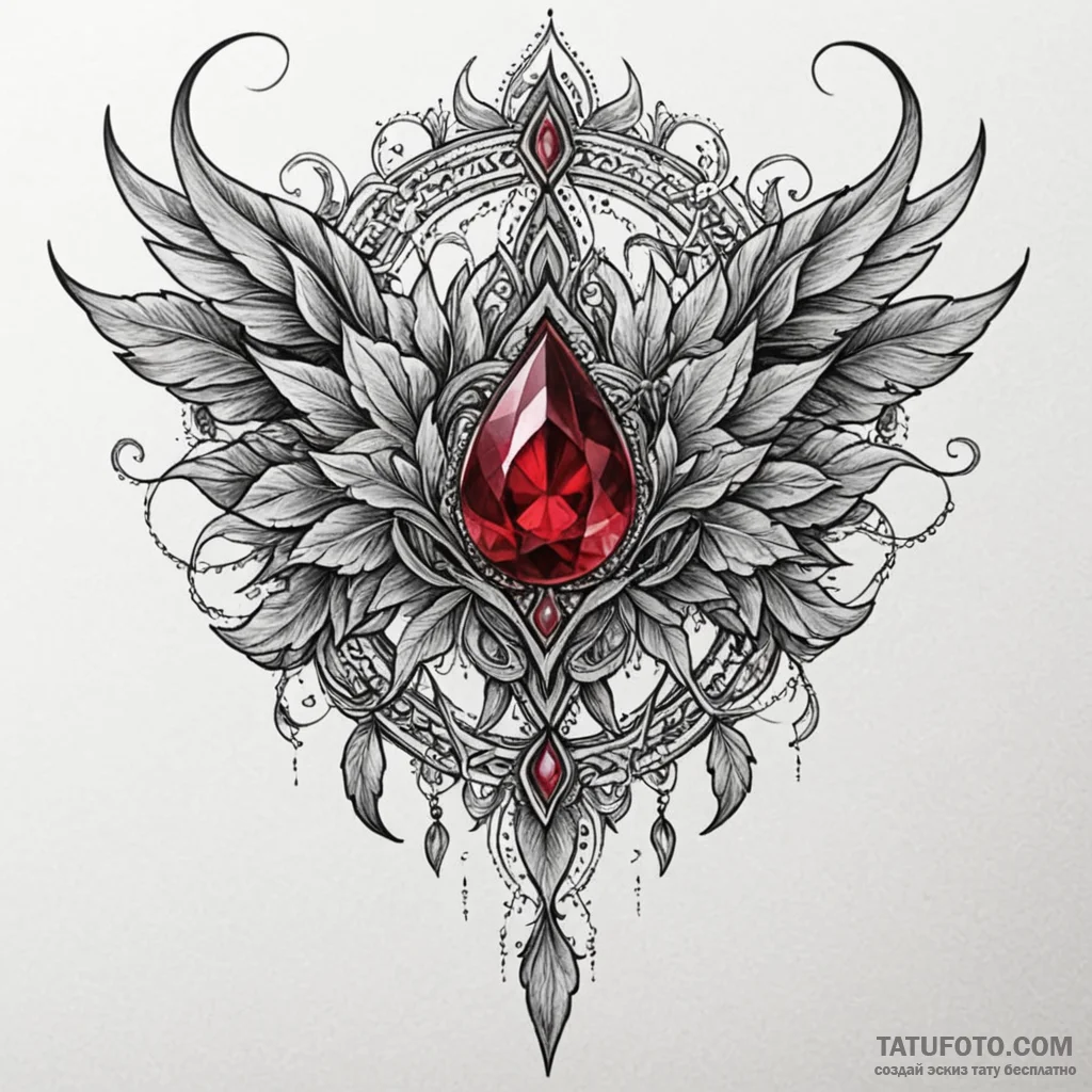 Ruby, tattoo flash sheet design, unique desig... - эскиз тату (№1750176298_0, 17.06.2025 16:04) — Tatufoto.com