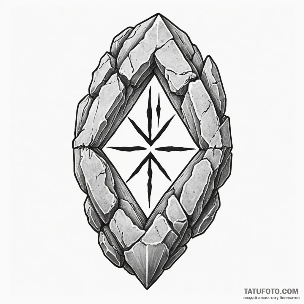 Rune stone - эскиз тату (№1750177193_0, 17.06.2025 16:19) — Tatufoto.com