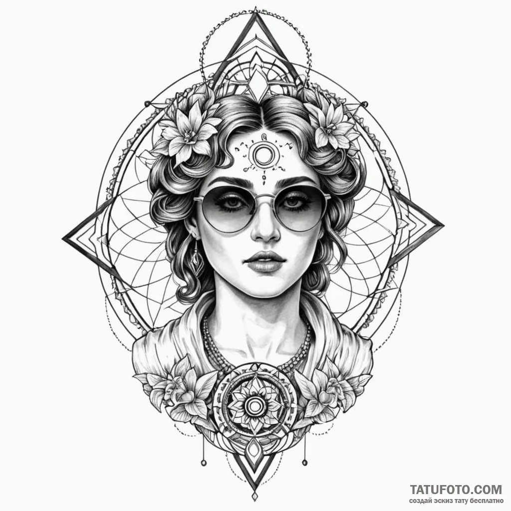Apollo bust wearing vaporwave sunglasses, con... - эскиз тату (№1750177770_0, 17.06.2025 16:29) — Tatufoto.com