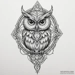 Arcane owl with rune eyes, tattoo flash sheet… — эскиз тату (№1750177834_0, 17.06.2025 16:30) — Tatufoto.com