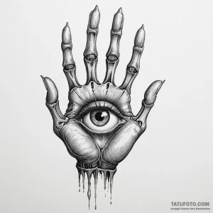 Oracleрір‚в„ўs eye within skeletal hand, conc... - эскиз тату (№1750177898_0, 17.06.2025 16:31) — Tatufoto.com
