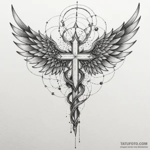 Silver wings devouring starlight, tattoo line... - эскиз тату (№1750178025_0, 17.06.2025 16:33) — Tatufoto.com