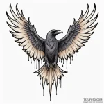 Abyssal raven with bone wings, tattoo line ar… — эскиз тату (№1750178089_0, 17.06.2025 16:34) — Tatufoto.com