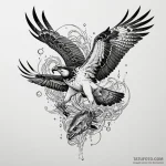 Osprey catching a fish, symbolizing decisive… — эскиз тату (№1750179115_0, 17.06.2025 16:51) — Tatufoto.com