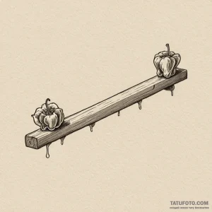 A detailed balance beam, precise,, tattoo dra... - эскиз тату (№1750179564_0, 17.06.2025 16:59) — Tatufoto.com