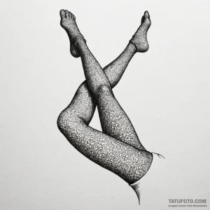 Stockings, concept art for tattoo, on a clean... - эскиз тату (№1750179626_0, 17.06.2025 17:00) — Tatufoto.com
