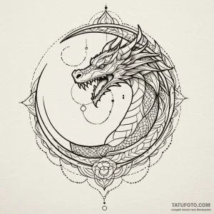 Dragon talon piercing moon, concept art for t... - эскиз тату (№1750179690_0, 17.06.2025 17:01) — Tatufoto.com