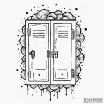 Locker, school style, with stickers on it, ta… — эскиз тату (№1750179755_0, 17.06.2025 17:02) — Tatufoto.com