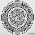 Wheel of fortune (tarot) spinning out of cont… — эскиз тату (№1750180651_0, 17.06.2025 17:17) — Tatufoto.com