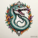 Mirror serpent devouring light, tattoo flash… — эскиз тату (№1750180780_0, 17.06.2025 17:19) — Tatufoto.com