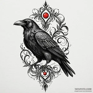 Black raven, tattoo flash sheet design, sketc... - эскиз тату (№1750180908_0, 17.06.2025 17:21) — Tatufoto.com