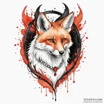 Angel fox with jeweled collar, concept art fo… — эскиз тату (№1750181352_0, 17.06.2025 17:29) — Tatufoto.com