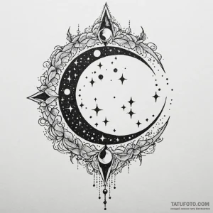 Graven blade beneath spectral moon, tattoo dr... - эскиз тату (№1750181803_0, 17.06.2025 17:36) — Tatufoto.com