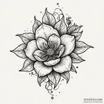 Dark flower blooming in void, tattoo flash sh… — эскиз тату (№1750183145_0, 17.06.2025 17:59) — Tatufoto.com