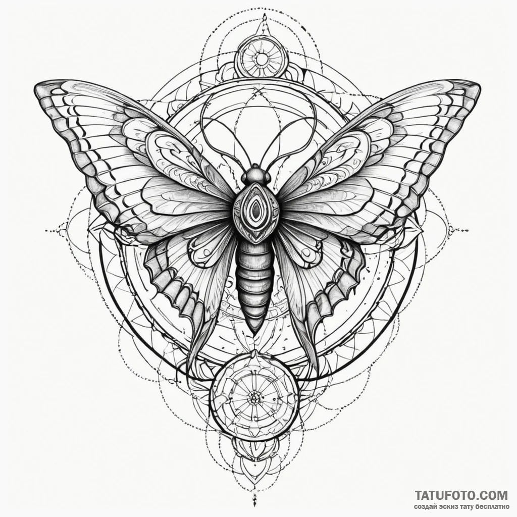Apocalyptic moth with iron wings, artistic ta... - эскиз тату (№1750183274_0, 17.06.2025 18:01) — Tatufoto.com