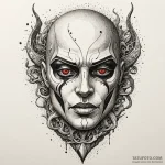 Quicksilver mask devouring light, artistic ta… — эскиз тату (№1750184103_0, 17.06.2025 18:15) — Tatufoto.com