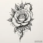 Rose vines binding ancient blade, concept art… — эскиз тату (№1750185894_0, 17.06.2025 18:44) — Tatufoto.com