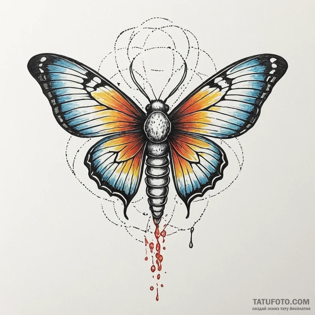 Atomic moth disintegrating, tattoo line art,... - эскиз тату (№1750185958_0, 17.06.2025 18:45) — Tatufoto.com