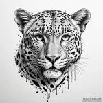 Leopard with spots that form a map, concept a… — эскиз тату (№1750186854_0, 17.06.2025 19:00) — Tatufoto.com