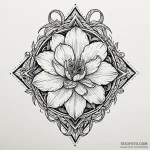 Narcissus, artistic tattoo sketch, on a clean… — эскиз тату (№1750186982_0, 17.06.2025 19:03) — Tatufoto.com