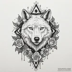 Astral wolf dancing through starlight, tattoo… — эскиз тату (№1750188859_0, 17.06.2025 19:34) — Tatufoto.com