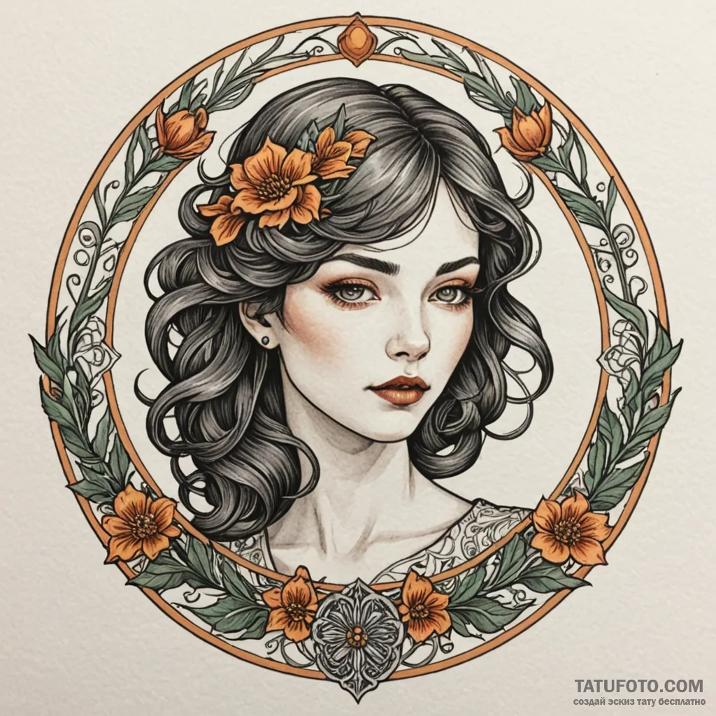 F, concept art for tattoo, on a clean white p... - эскиз тату (№1750189949_0, 17.06.2025 19:52) — Tatufoto.com