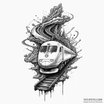 Grav-train levitating on a futuristic, neon-l… — эскиз тату (№1750191621_0, 17.06.2025 20:20) — Tatufoto.com