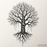 Corrupted tree with glowing veins, tattoo fla… — эскиз тату (№1750192452_0, 17.06.2025 20:34) — Tatufoto.com